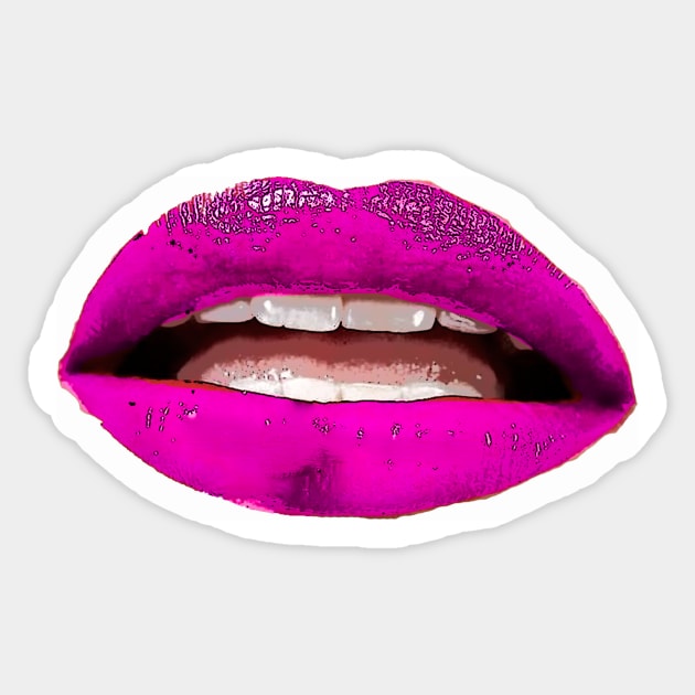 Pink Lips bywhacky Sticker by bywhacky